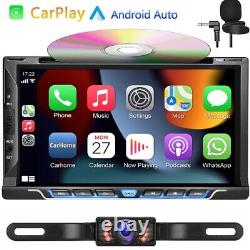 Double DIN 7'' Screen CarPlay Android Auto Car Stereo Radio DVD Player Head Unit