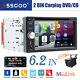 Double Din Carplay/android Auto Cd/dvd Car Stereo Radio Touch Screen Player +cam