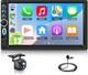 Double Din Car Stereo Android 7'' Touchscreen Bt5.0 Eq Backup Camera Usb-c 4+64g
