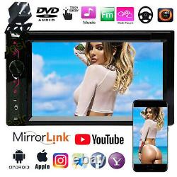 Double DIN DVD/CD Player Car Stereo Bluetooth FM Radio Mirrorlink for GPS+Camera