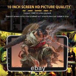 Double DIN Rotatable 10'' Android 13 Touch Screen Car Stereo Radio GPS Wifi BT