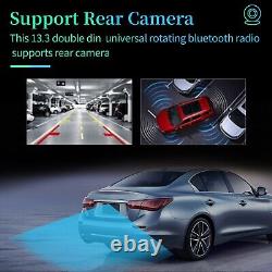 Double DIN Rotatable 13.3'' Android Touch Screen Car Stereo Radio GPS 6GB+128GB