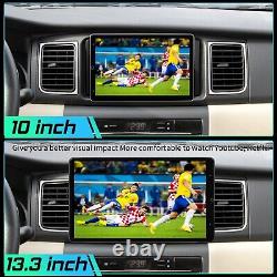 Double DIN Rotatable 13.3'' Android Touch Screen Car Stereo Radio GPS 6GB+128GB