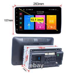 Double DIN Rotatable Touch 10.1'' Android 13 Car Stereo FM Radio GPS NAV Carplay