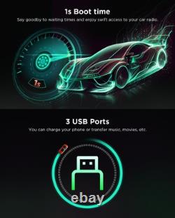 Double Din 10.1 Android 13 Car Stereo FM Radio GPS Navigation OBD2 2DIN CarPlay