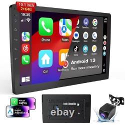 Double Din 10.1 inch Touchscreen Car Stereo with CarPlay, GPS, Bluetooth, Backup