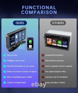 Double Din 6 inch Touchscreen Car Stereo with CarPlay, Android Auto, Bluetooth