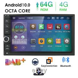 Double Din 7 Android 10 4GB RAM Car Stereo Radio GPS 4G WIFI OBD2 Multimedia BT