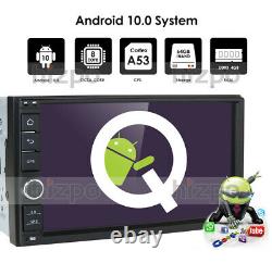 Double Din 7 Android 10 4GB RAM Car Stereo Radio GPS 4G WIFI OBD2 Multimedia BT