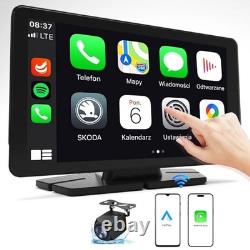 Double Din 7 inch Touchscreen Car Stereo with CarPlay, Bluetooth, GPS, Backup Ca