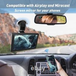 Double Din 7 inch Touchscreen Car Stereo with CarPlay, Bluetooth, GPS, Backup Ca