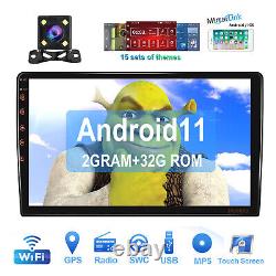 Double Din 9 Android 11 Car Stereo Quad Core 2+32GB GPS Navi Stereo Radio WiFi