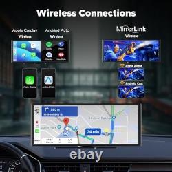 Double Din 9 inch Touchscreen Car Stereo with CarPlay, Android Auto, GPS