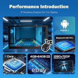 Double Din 9 inch Touchscreen Car Stereo with CarPlay, Android Auto, GPS, Blueto