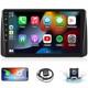Double Din 9 Inch Touchscreen Car Stereo With Wireless Carplay, Android Auto, Bl