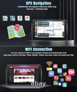 Double Din 9 inch Touchscreen Car Stereo with Wireless CarPlay, Android Auto, Bl