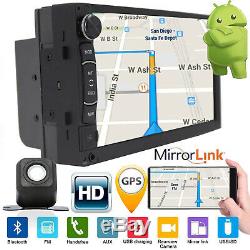 Double Din Android Car Stereo Radio GPS Navigation WiFi Quad-Core 7'' MP5 Player