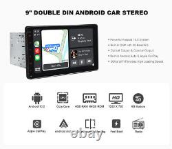 Double Din Android Car Stereo Radio with Bluetooth GPS 9 Inch HD Touchscreen FM