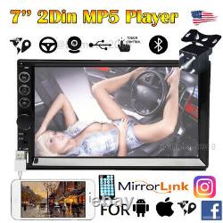 Double Din Bluetooth Indash Stereo Radio Player Mirror Link For Map Navigation 7