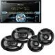 Double-din Cd Player With Mixtrax Pioneer Two Pairs 6.5 + 6x9 Car Speakers