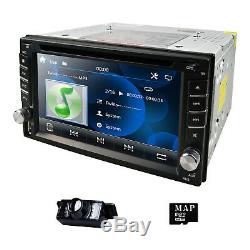 Double Din Car DVD Player Stereo Radio GPS Navi With 3D Map Auto HeadUnit+Camera