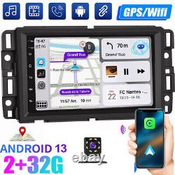 Double Din Car Radio Stereo GPS BT Android13 Carplay For Chevy Equinox 2005-2009