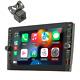 Double Din Car Radio Stereo Gps Wifi Carplay Mp5 Player With8led Rear Camera Kit