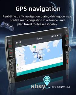 Double Din Car Radio Stereo GPS WIFI Carplay MP5 Player With8LED Rear Camera Kit