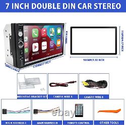 Double Din Car Stereo, 1101-Car Stereo with Bluetooth Compatible with Apple Carp