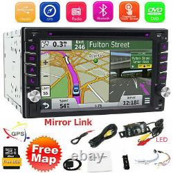 Double Din Car Stereo 6.2 DVD CD Touch Screen Radio Mirror Link For Android&IOS
