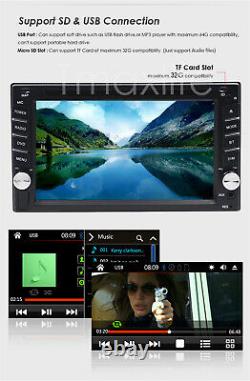 Double Din Car Stereo 6.2 DVD CD Touch Screen Radio Mirror Link For Android&IOS