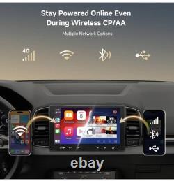 Double Din Car Stereo 9 QLED Touchscreen, 4GB+32GB Wireless CarPlay & Android A