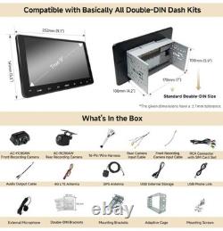 Double Din Car Stereo 9 QLED Touchscreen, 4GB+32GB Wireless CarPlay & Android A