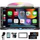 Double Din Car Stereo Apple Carplay Android Auto Dvd Cd Player Bluetooth Camera