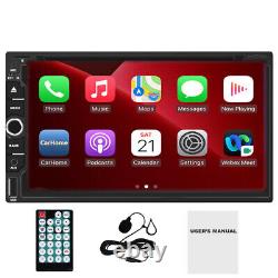 Double Din Car Stereo Apple Carplay Android Auto DVD CD Player Bluetooth Camera