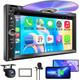 Double Din Car Stereo Bluetooth Carplay Radio 7 Cd Dvd Player + Backup Camera