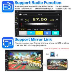 Double Din Car Stereo Bluetooth Carplay Radio 7 CD DVD Player + Backup Camera