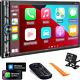 Double Din Car Stereo Compatible Voice Control 7 Inch Hd Lcd Touchscreen Usb/sd