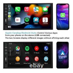 Double Din Car Stereo Compatible with Apple Carplay and Android Auto, 7 inch Double Din Car Stereo Compatible with Apple Carplay and Android Auto, 7 inch