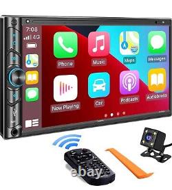 Double Din Car Stereo Compatible with Voice Control Apple Carplay 7 Inch HD LC