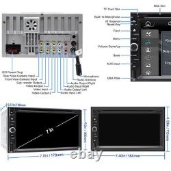 Double Din Car Stereo Radio CD DVD Player Bluetooth Apple CarPlay withBackup Cam