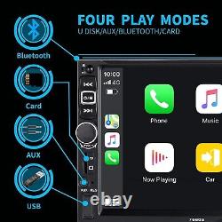 Double Din Car Stereo Radio Compatible with Apple Carplay and Android Auto (7660)