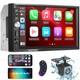 Double Din Car Stereo Radio Compatible With Apple Carplay And Android Auto, 7