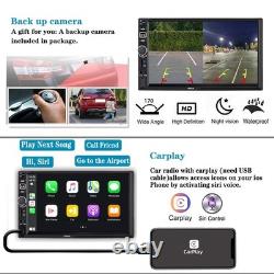 Double Din Car Stereo Radio Compatible with Apple Carplay and Android Auto, 7
