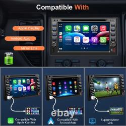 Double Din Car Stereo Radio With CD/DVD Player, Voice Control Carplay & Andro