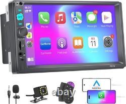 Double Din Car Stereo Touch Screen Bluetooth FM USB Auxiliary Backup Camera