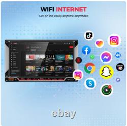 Double Din Car Stereo Touch Screen Carplay Radio GPS Nav WIFI Mirror Link Camera