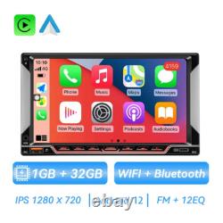 Double Din Car Stereo Touch Screen Carplay Radio GPS Nav WIFI Mirror Link Camera