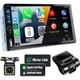 Double Din Car Stereo Touchscreen Dash Cam Bluetooth Android Auto Support