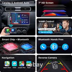 Double Din Car Stereo with 7 HD Touchscreen, Wireless Apple Carplay & Android A